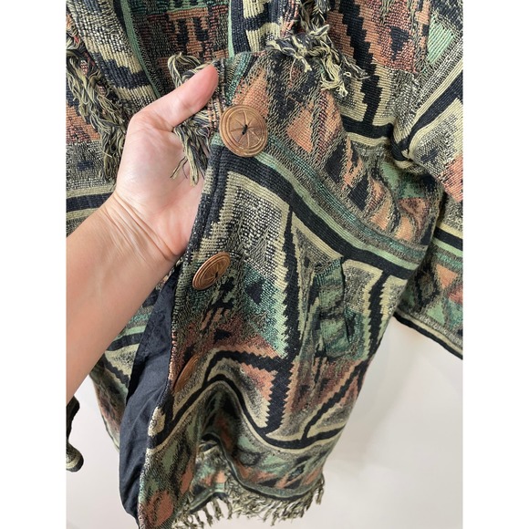 Vintage Aztec Southwestern Jacket Cotton Medium - Picture 4 of 7